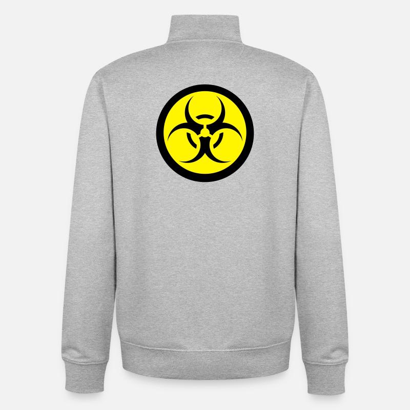 Biohazard - Sweat zippé unisexe en coton bio Stanley/Stella - gris chiné