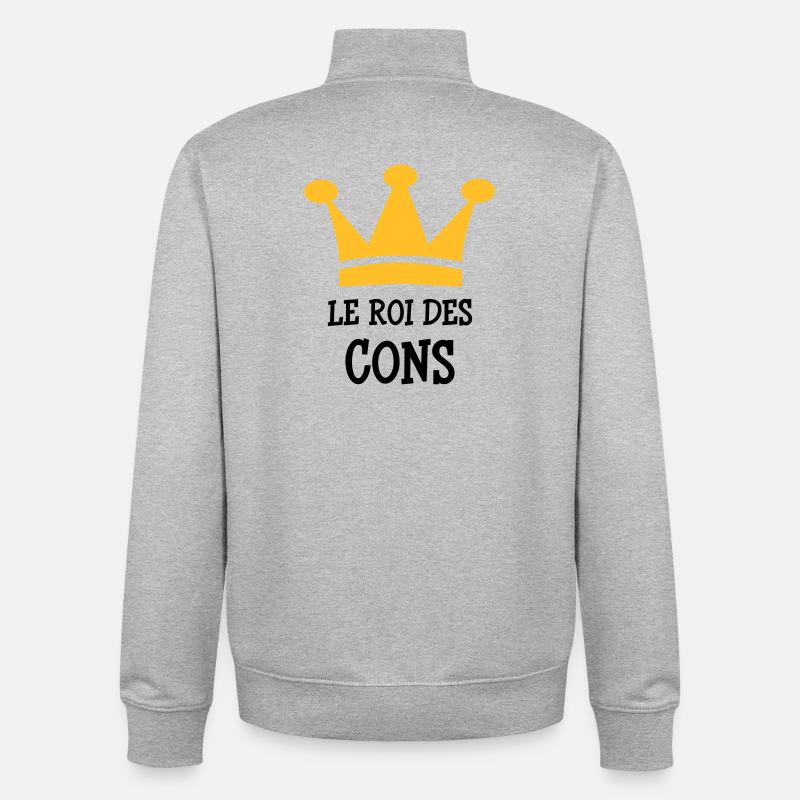 Der König von Cons - Unisex Organic Zip Sweatshirt von Stanley/Stella - Grau meliert