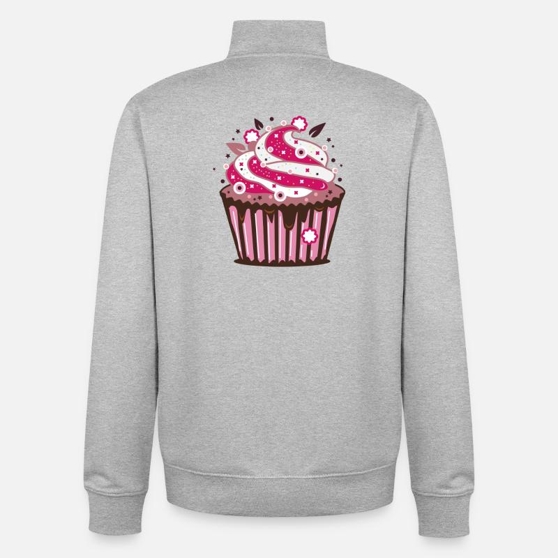 Cupcake - Unisex Organic Zip Sweatshirt von Stanley/Stella - Grau meliert
