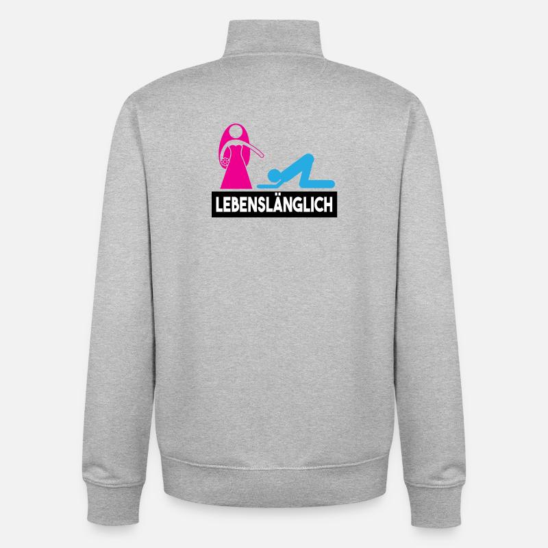 Bachelor Party Mariage Mariage Marry - Sweat zippé unisexe en coton bio Stanley/Stella - gris chiné