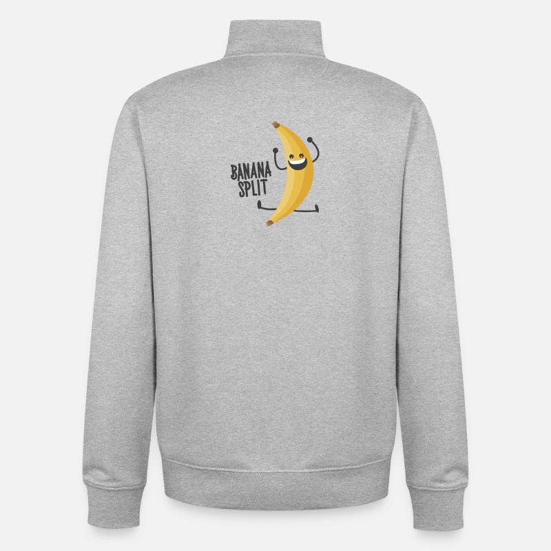 Bananasplit - Unisex Organic Zip Sweatshirt von Stanley/Stella - Grau meliert
