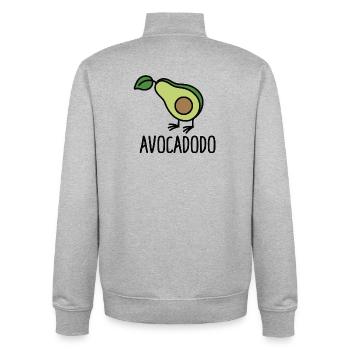 Avocadodo - Unisex Organic Zip Sweatshirt von Stanley/Stella - Grau meliert - Hinten - AI Model Male 185 light (185cm)