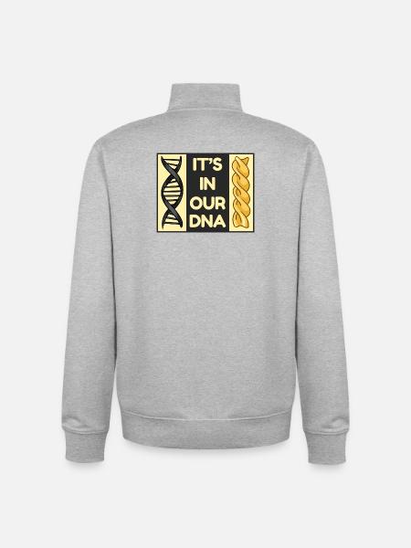 Spaghetti Pasta Pasta DNA Sayings Statement Food - Unisex Organic Zip Sweatshirt by Stanley/Stella - heather grey