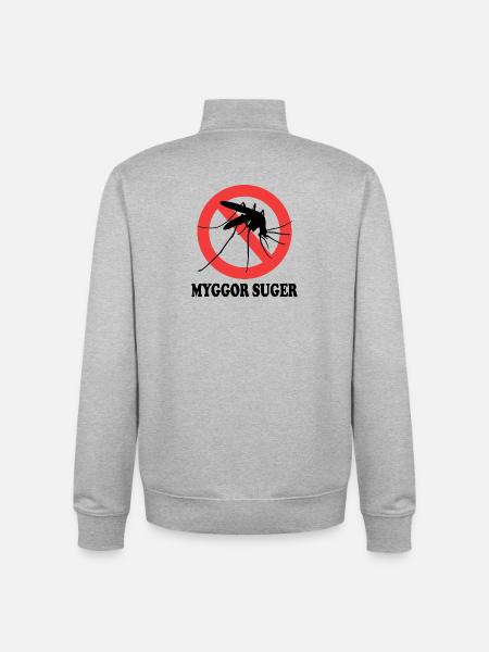 Mosquitoes suck - Unisex Organic Zip Sweatshirt by Stanley/Stella - heather grey
