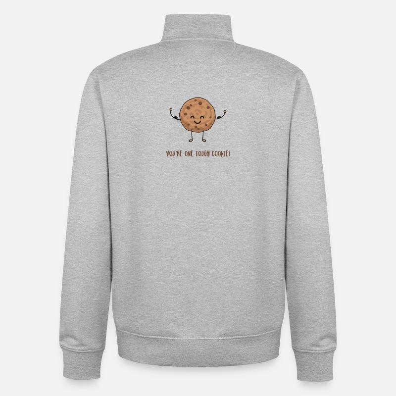 Cookie - Unisex Organic Zip Sweatshirt von Stanley/Stella - Grau meliert