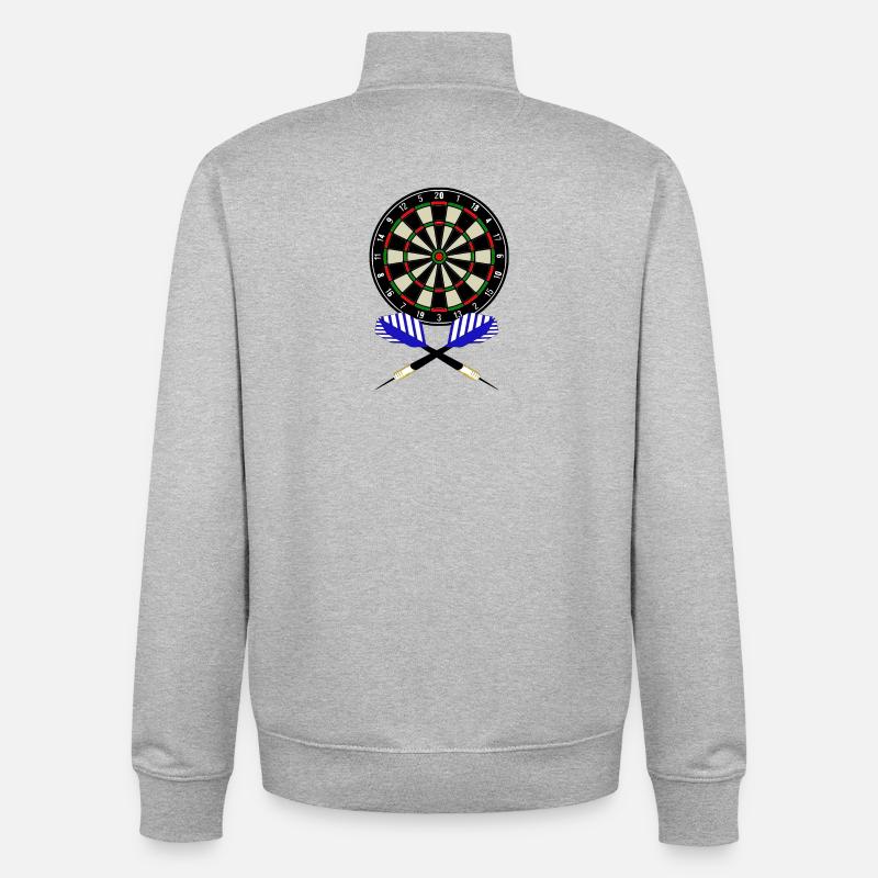 jeu de fléchettes - Sweat zippé unisexe en coton bio Stanley/Stella - gris chiné