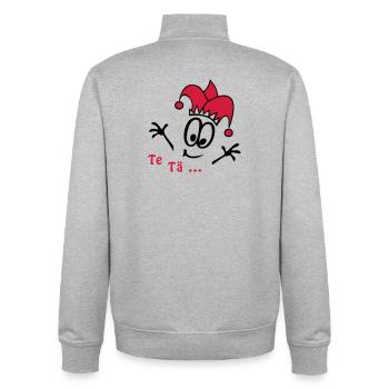 Karneval, Fasching - Unisex Organic Zip Sweatshirt von Stanley/Stella - Grau meliert - Hinten - AI Model Male 185 light (185cm)