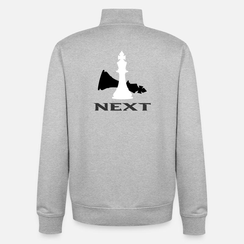 Schach - Unisex Organic Zip Sweatshirt von Stanley/Stella - Grau meliert