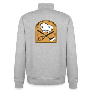 Cook - Unisex Organic Zip Sweatshirt by Stanley/Stella - heather grey - Back - AI Model Male 185 light (185cm)