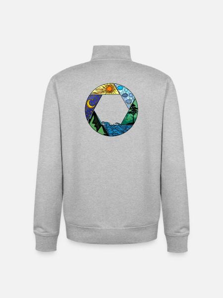 Mutter Natur Baum Umwelt - Unisex Organic Zip Sweatshirt von Stanley/Stella - Grau meliert