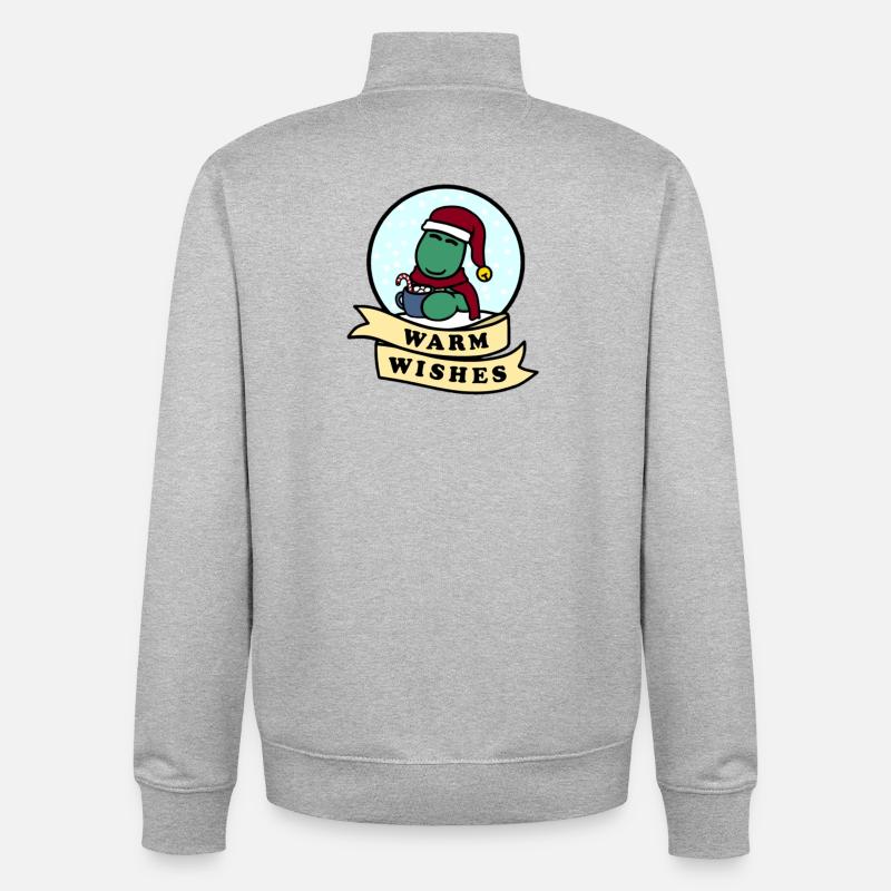 Dolly Warm Wishes - Sweat zippé unisexe en coton bio Stanley/Stella - gris chiné