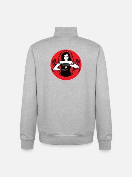Mystic Witch with Star - Unisex Organic Zip Sweatshirt by Stanley/Stella - heather grey