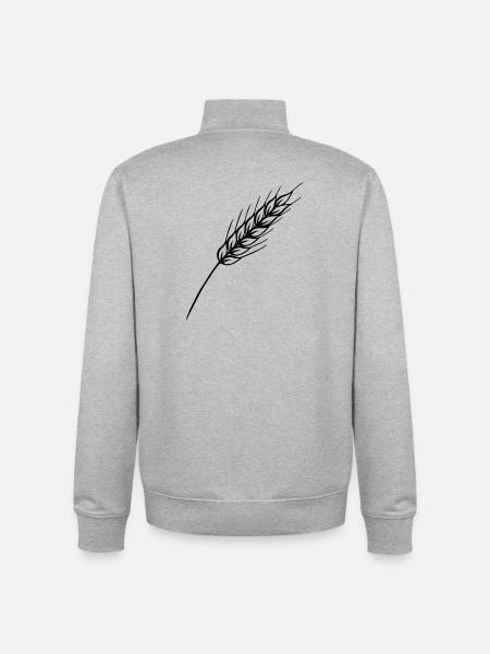 Fine grain stalk - Unisex Organic Zip Sweatshirt by Stanley/Stella - heather grey