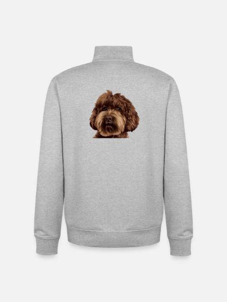 Schnoodle Doodle Dog - Unisex Organic Zip Sweatshirt von Stanley/Stella - Grau meliert