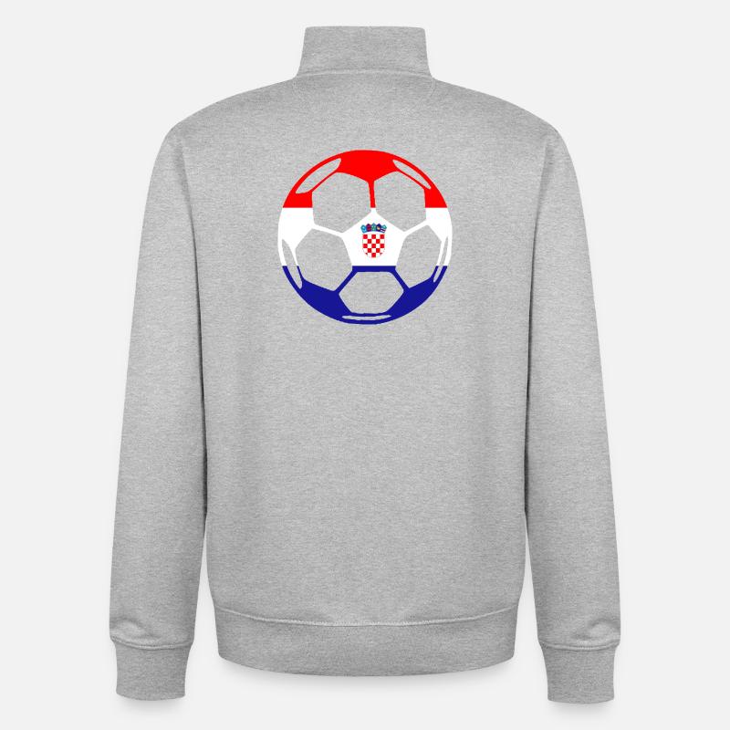 ballCROATIA - Sweat zippé unisexe en coton bio Stanley/Stella - gris chiné