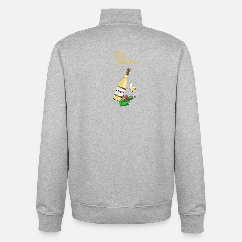 Yonne - Sweat zippé unisexe en coton bio Stanley/Stella - gris chiné