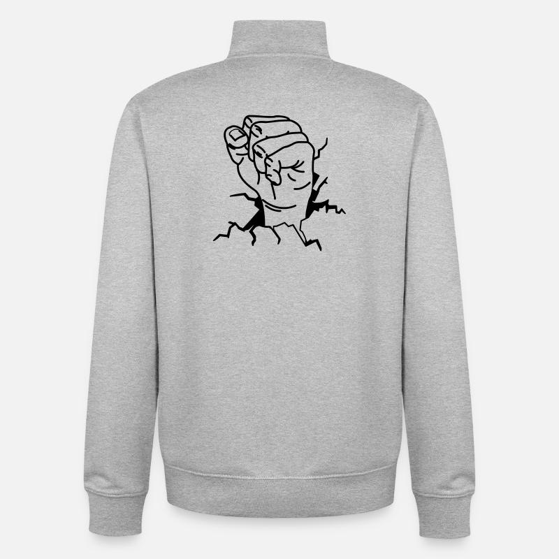 FAUST - Unisex Organic Zip Sweatshirt von Stanley/Stella - Grau meliert