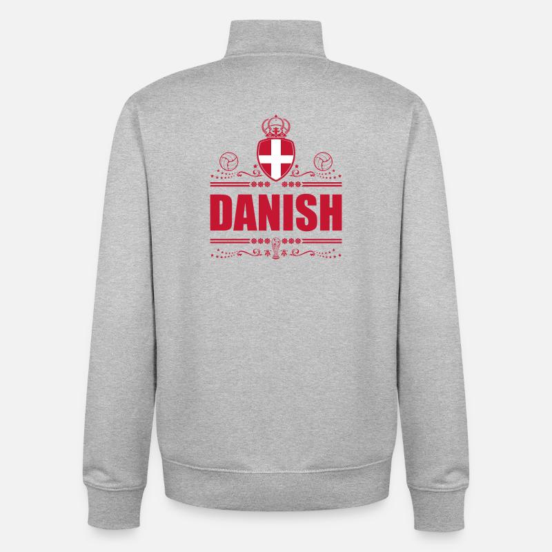 DANOIS - DANEMARK - Sweat zippé unisexe en coton bio Stanley/Stella - gris chiné