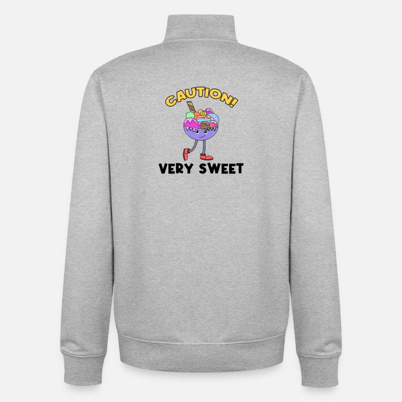 Donut Süßigkeiten Statement Lecker Nachspeise - Unisex Organic Zip Sweatshirt von Stanley/Stella - Grau meliert