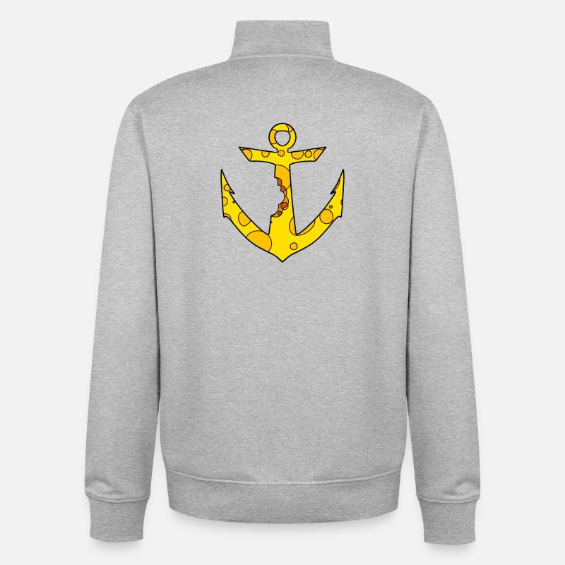 Ancre de fromage - Sweat zippé unisexe en coton bio Stanley/Stella - gris chiné