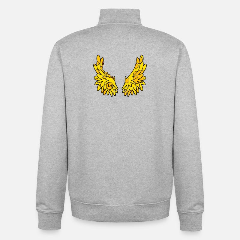 Cheese Wings - Unisex Organic Zip Sweatshirt by Stanley/Stella - heather grey