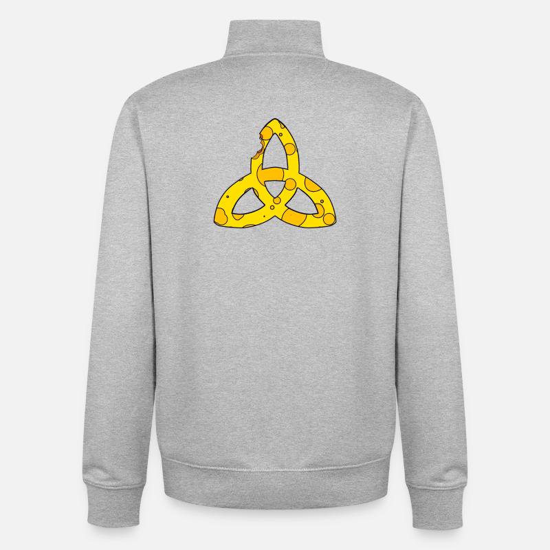 Keltisches Symbol Triqueta Endlos Geschenk - Unisex Organic Zip Sweatshirt von Stanley/Stella - Grau meliert