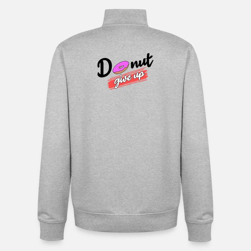 Cool Süßigkeiten Statement Donut Nachspeise - Unisex Organic Zip Sweatshirt von Stanley/Stella - Grau meliert