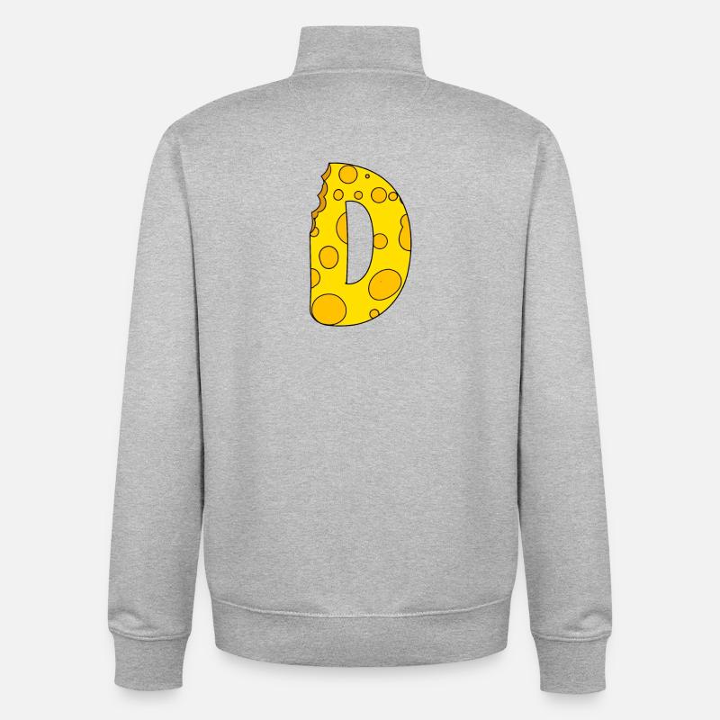 Buchstabe D - Unisex Organic Zip Sweatshirt von Stanley/Stella - Grau meliert