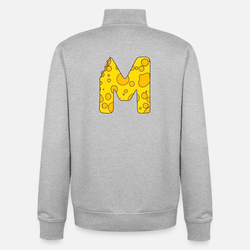 Buchstabe M - Unisex Organic Zip Sweatshirt von Stanley/Stella - Grau meliert