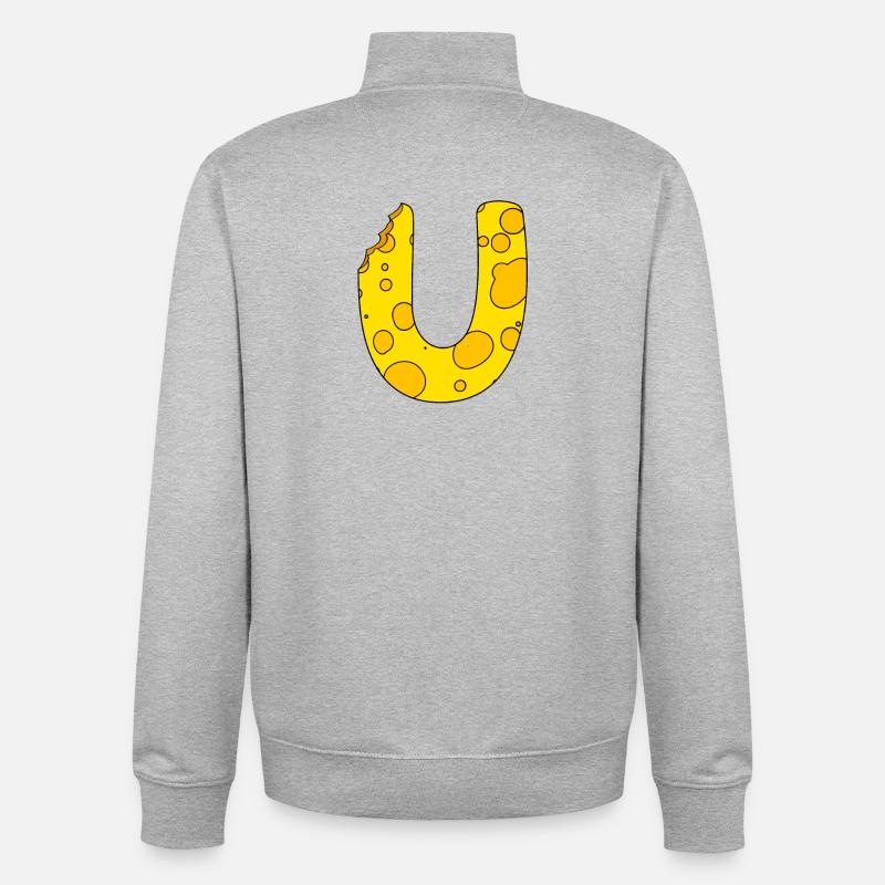 Buchstabe U - Unisex Organic Zip Sweatshirt von Stanley/Stella - Grau meliert