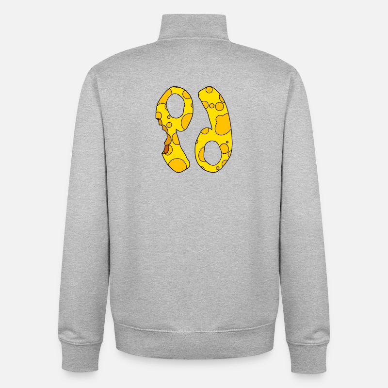 Sternzeichen Krebs - Unisex Organic Zip Sweatshirt von Stanley/Stella - Grau meliert