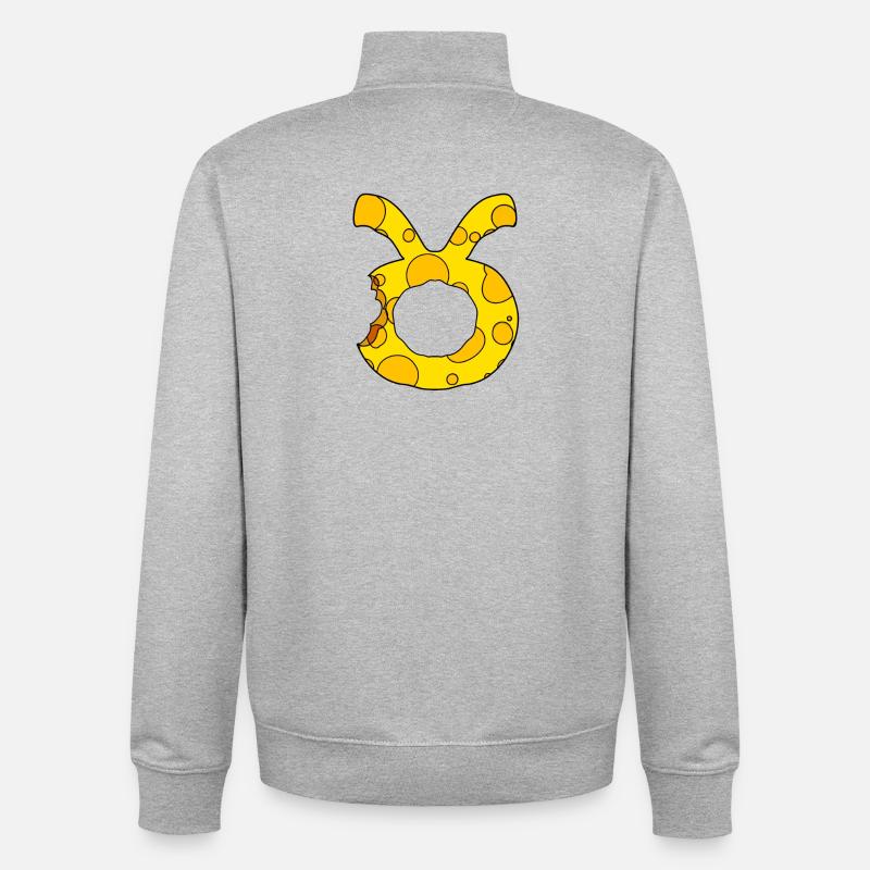Sternzeichen Stier - Unisex Organic Zip Sweatshirt von Stanley/Stella - Grau meliert