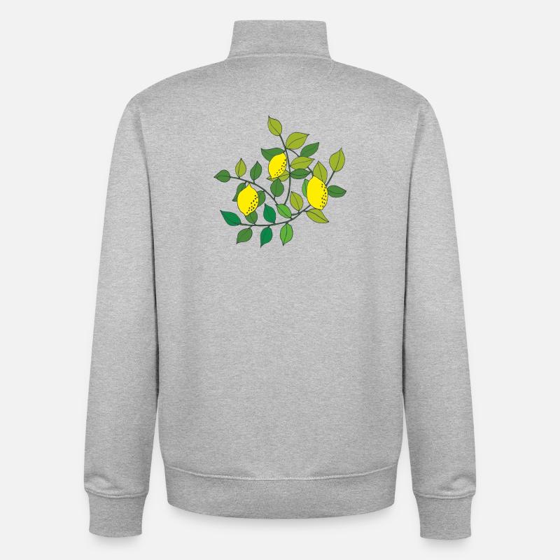 lemon tree - Unisex Organic Zip Sweatshirt by Stanley/Stella - heather grey