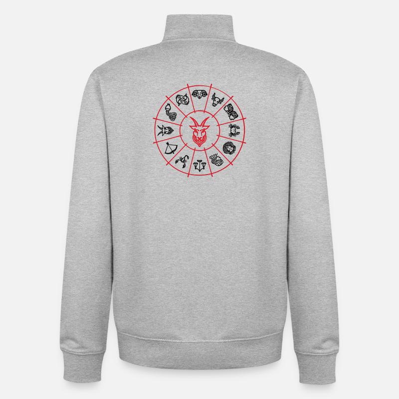 Konstellation Steinbock Tierkreiszeichen Himmel - Unisex Organic Zip Sweatshirt von Stanley/Stella - Grau meliert