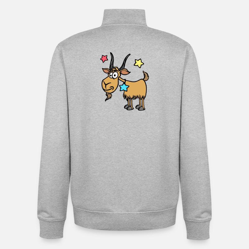 Steinbock Astrologie Gestirne Sterndeutung Himmel - Unisex Organic Zip Sweatshirt von Stanley/Stella - Grau meliert