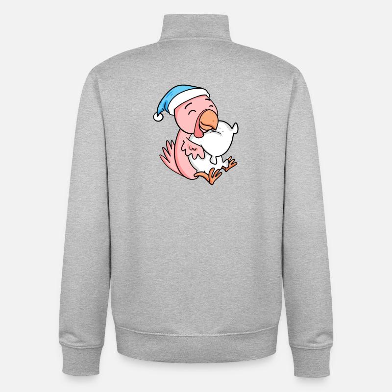 Bébé poulet - Sweat zippé unisexe en coton bio Stanley/Stella - gris chiné