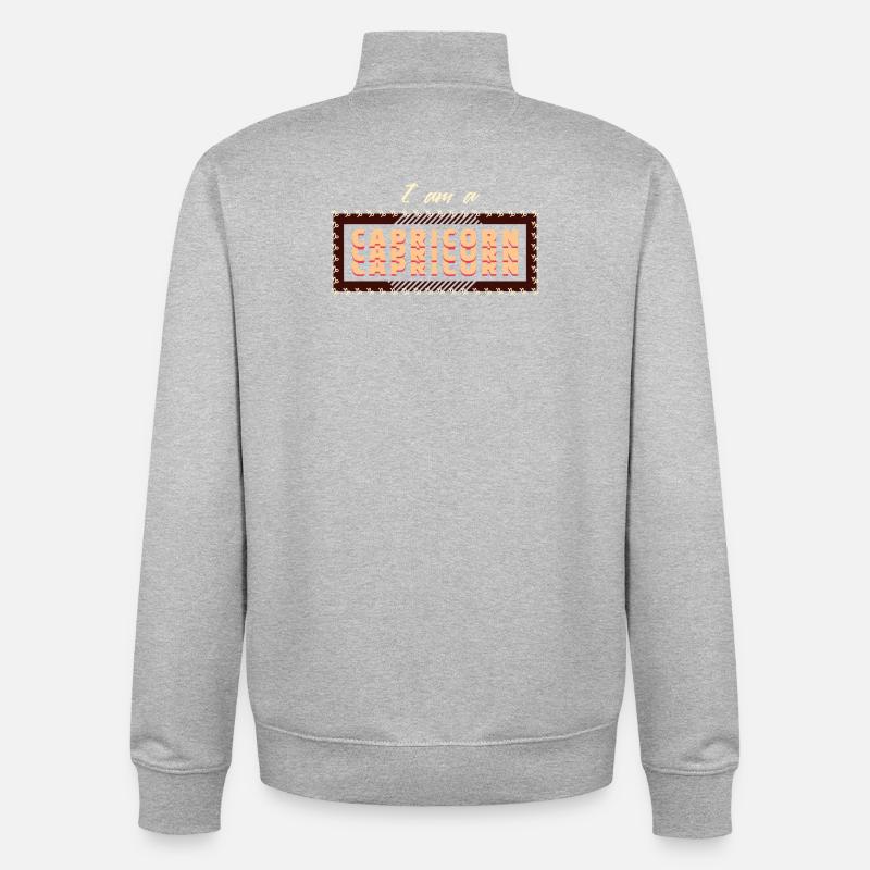 Steinbock Sternzeichen Cool Statement Horoskop - Unisex Organic Zip Sweatshirt von Stanley/Stella - Grau meliert