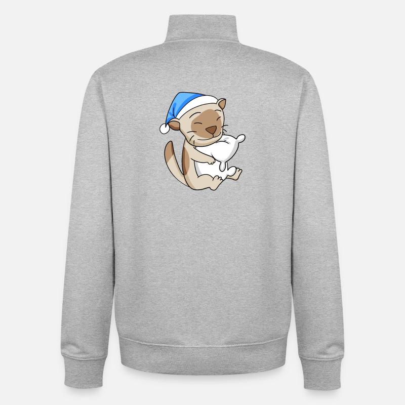 Chat Cat Race Chat Birman - Sweat zippé unisexe en coton bio Stanley/Stella - gris chiné