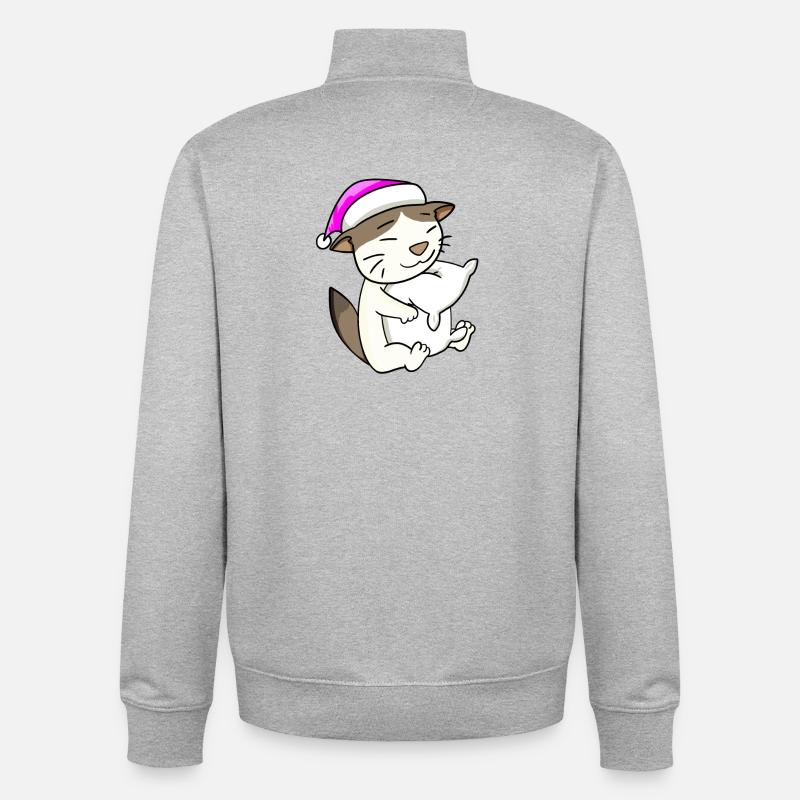 Cat cat breed RagaMuffin - Unisex Organic Zip Sweatshirt by Stanley/Stella - heather grey