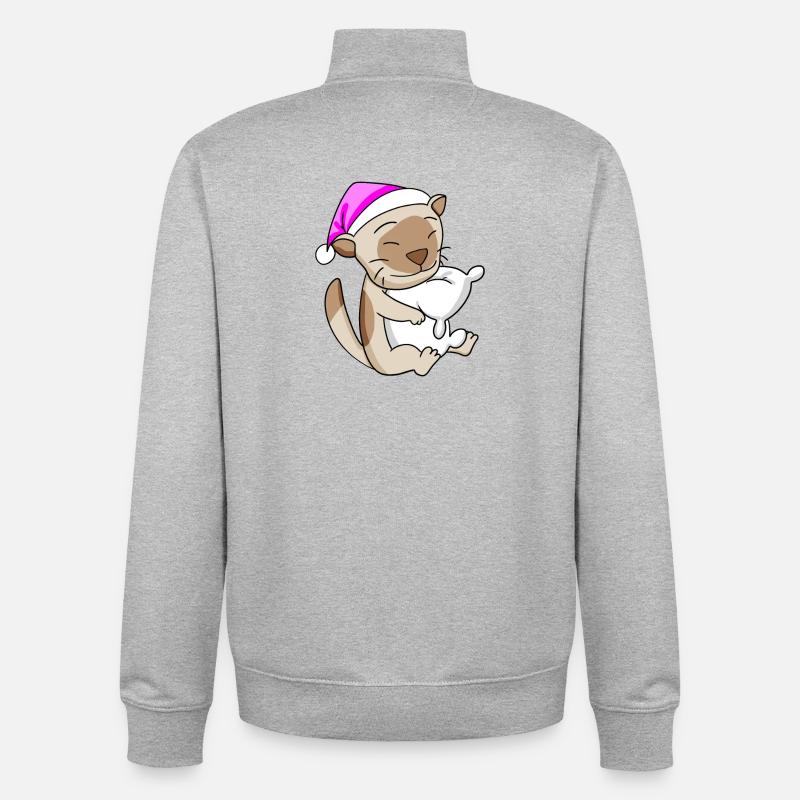 Chat Cat Race Chat Birman - Sweat zippé unisexe en coton bio Stanley/Stella - gris chiné