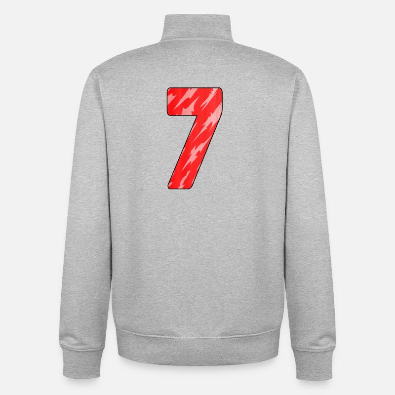 7 - Unisex Organic Zip Sweatshirt by Stanley/Stella - heather grey