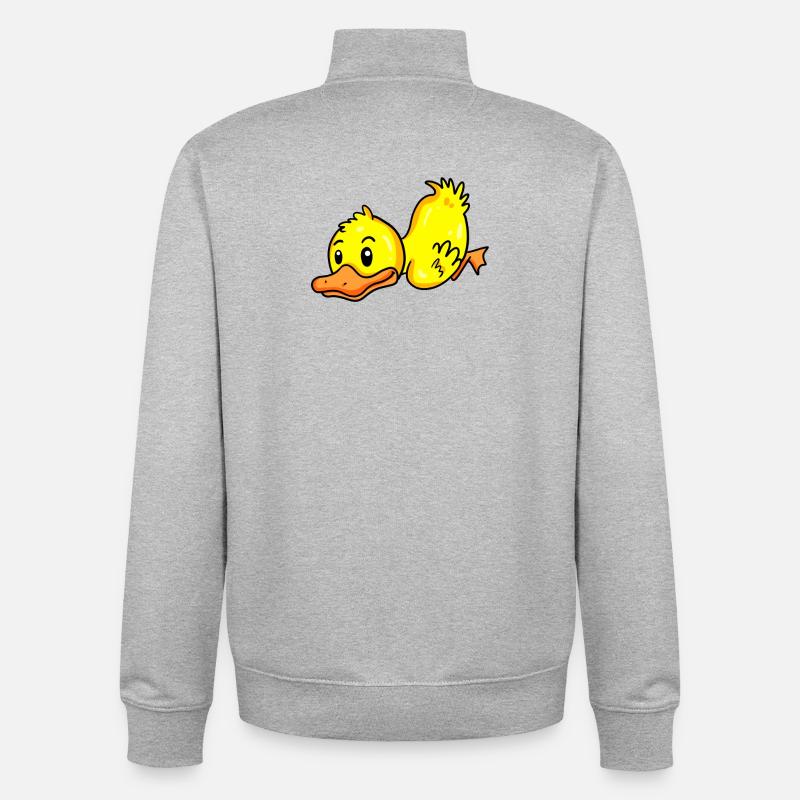 Duck - Unisex Organic Zip Sweatshirt by Stanley/Stella - heather grey