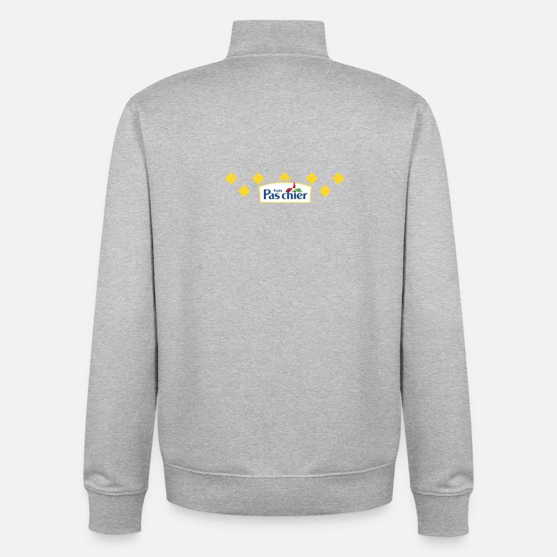 Fais pas chier - Sweat zippé unisexe en coton bio Stanley/Stella - gris chiné