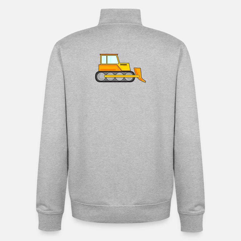 Remorque de construction - Sweat zippé unisexe en coton bio Stanley/Stella - gris chiné
