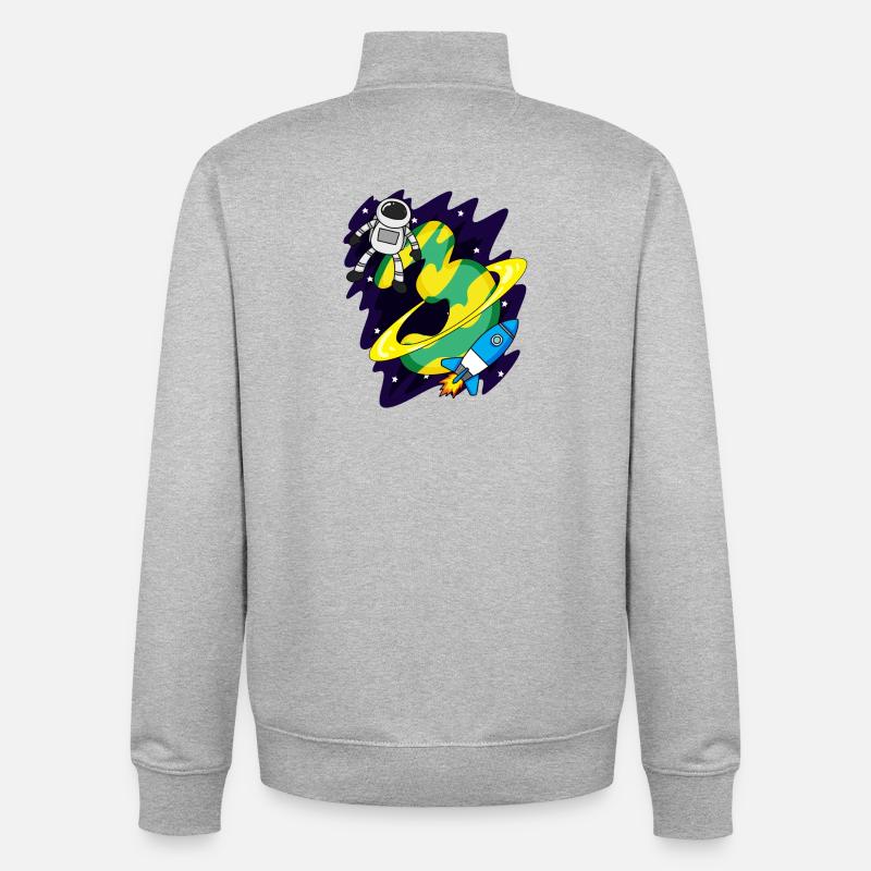 3 years old Young gift - Unisex Organic Zip Sweatshirt by Stanley/Stella - heather grey