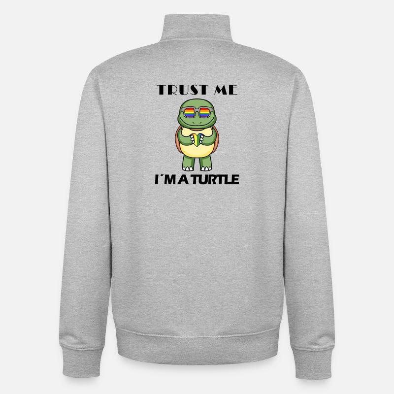 Tortue - Sweat zippé unisexe en coton bio Stanley/Stella - gris chiné