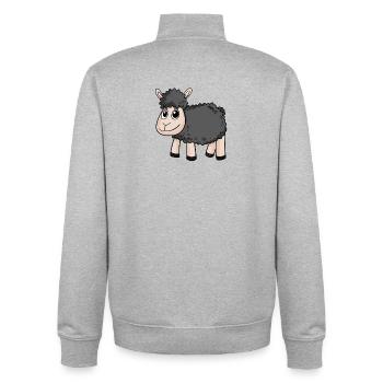 Black sheep - Unisex Organic Zip Sweatshirt by Stanley/Stella - heather grey - Back - AI Model Male 185 light (185cm)