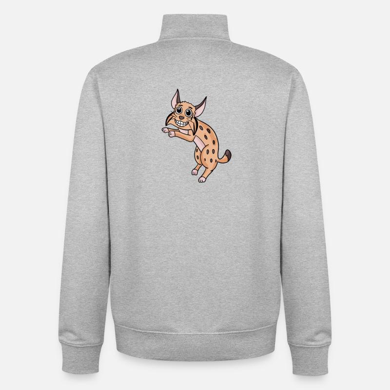 Pardelluchs Luchs Wildkatze Iberischer Luchs - Unisex Organic Zip Sweatshirt von Stanley/Stella - Grau meliert