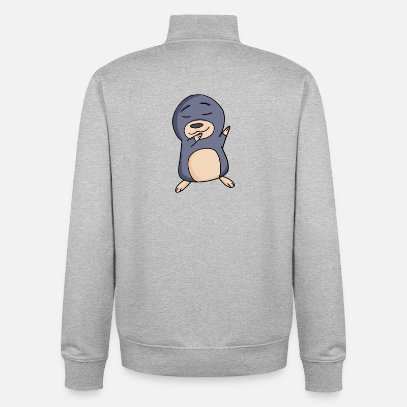 Mole - Unisex Organic Zip Sweatshirt by Stanley/Stella - heather grey