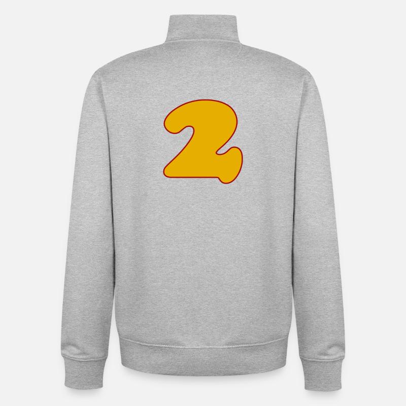 2 - Unisex Organic Zip Sweatshirt by Stanley/Stella - heather grey